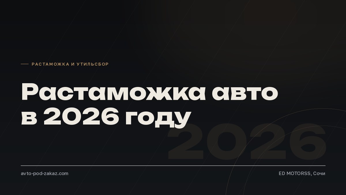 Растаможка авто в России в 2026 году: порядок, документы, сроки - обложка, avto-pod-zakaz.com